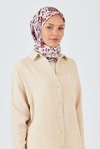 Bordo Desenli Eşarp 3005