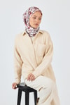 Bordo Desenli Eşarp 3005