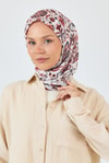 Bordo Desenli Eşarp 3005