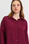 Bordo Desenli Salaş Gömlek 4635A