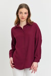 Bordo Desenli Salaş Gömlek 4635A