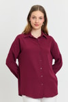 Bordo Desenli Salaş Gömlek 4635A
