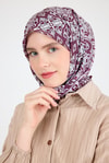 Bordo Etnik Desenli Eşarp 3013