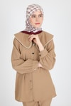 Bordo Monogram Desenli Eşarp 3015