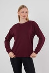 Bordo Oval Kesim Oysho Sweat 3007