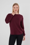 Bordo Oval Kesim Oysho Sweat 3007