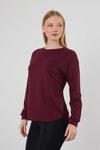 Bordo Oval Kesim Oysho Sweat 3007