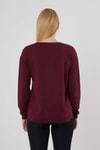 Bordo Oval Kesim Oysho Sweat 3007