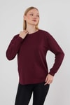 Bordo Oval Kesim Oysho Sweat 3007