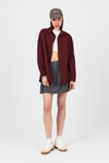 Bordo Oversize Basic Uzun Gömlek 4664A