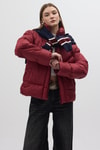 Bordo Oversize Dik Yaka Şişme Mont 4010
