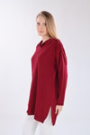 Bordo Polo Yaka Tunik 5410