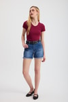 Bordo V Yaka Bady 2215