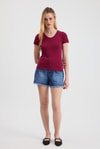 Bordo V Yaka Bady 2215