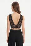 Bralet-V Yaka Kalın Askılı Dantelli Bralet 7016 Siyah -rulem