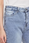 Buzkar 12032 Paçası Kesik Straight Jean