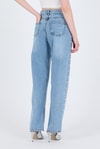 Buzkar Yanları İnci İşlemeli Yüksek Bel Straight Jean Pantolon 3312
