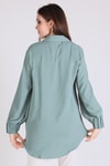 Çağla Kol Drape Detay Gömlek 6454A