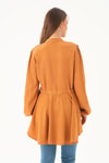 Camel Bağlama Detay Desenli Tunik 4218A