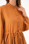 Camel Bağlama Detay Desenli Tunik 4218A