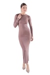 Camel Bisiklet Yaka Elbise 376