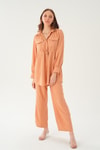 Camel Cep Detay Pantolon Takım 4045A