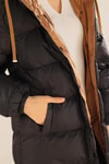 Camel Çift Renkli Oversize Mont 0021-1