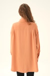 Camel Çizgili Oversize Gömlek 4013A