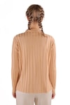 Camel Fermuar Detay Fitilli Kazak 24199