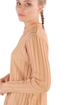 Camel Fermuar Detay Fitilli Kazak 24199
