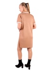 Camel Fermuar Detay Kısa Kol Elbise 24150