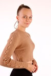 Camel Kol Taş Detay Yumoş Kazak 6626