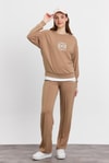 Camel Nakış Detay Oysho Pantolon Takım 4013