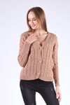 Camel Örgü Detay Hırka 379