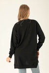 Düz Basic Bayan Sweat - 0013 Siyah