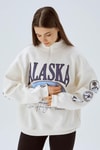 Ekru Alaska Baskı Sweat 3610