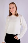 Ekru Bisiklet Yaka Kazak 23341