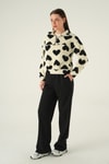 Ekru Kalpli Fermuarlı Sweat 3121A