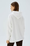 Ekru Kapüşonlu Oversize Sweat 3720