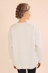 Ekru Leopar Detay Sweat 3569