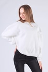 Ekru Oversize Bisiklet Yaka Sweat 8138M