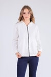 Ekru Oversize Fermuarlı Sweat 8126M