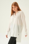 Ekru Oversize Gömlek 6644-1