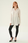 Ekru Oversize Gömlek 6644-1