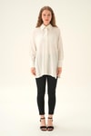 Ekru Oversize Gömlek 6931A