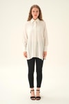 Ekru Oversize Gömlek 6931A