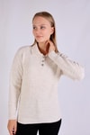 Ekru Polo Yaka Kazak 601