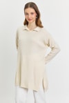 Ekru Polo Yaka Tunik 5410