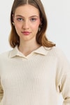 Ekru Polo Yaka Tunik 5410