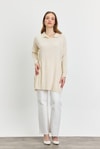 Ekru Polo Yaka Tunik 5410